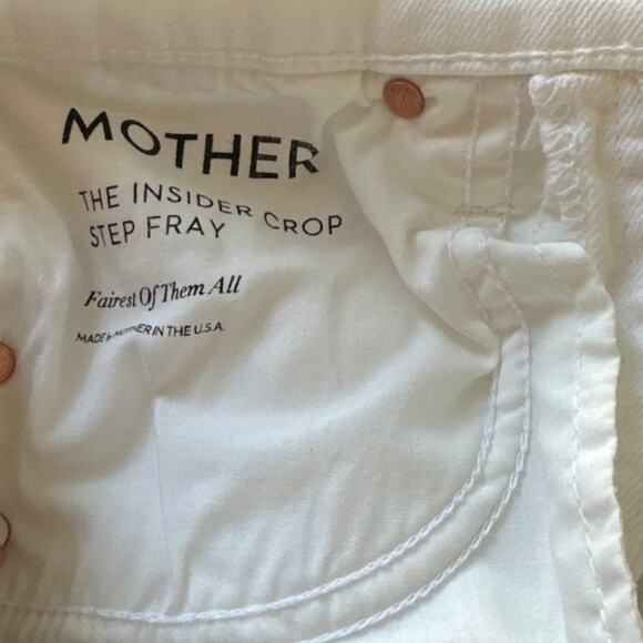 MOTHER Denim The Insider Crop Step Fray Fairest Of Them All, Size 24, Like New - Picture 4 of 10